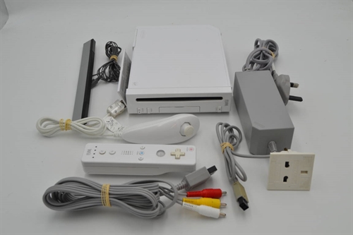 Nintendo Wii - Hvid - RVL-001 - Uden fod - Konsol - SNR LEH25219988 (B Grade) (Genbrug)